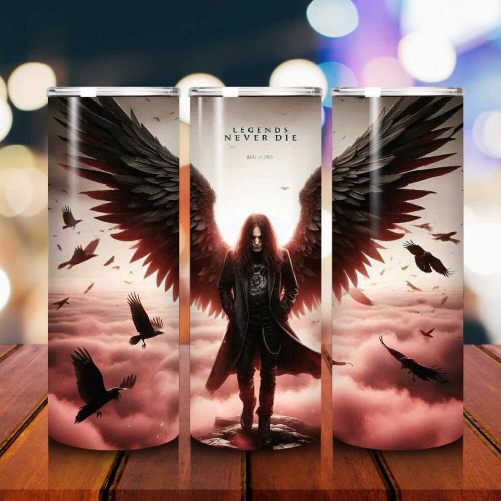 Ozzy Osbourne Inspired 20oz Tumbler w/ Metal Straw